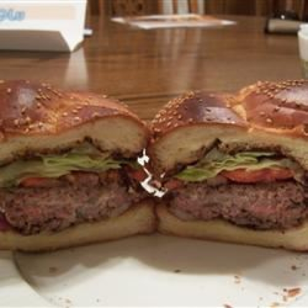Blue Stuffed Buffalo Burger