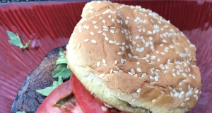 Grilled Portobello with Basil Mayonnaise Sandwich