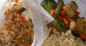 Parchment-Cooked Fish with Morels, Spring Garlic, and Thyme