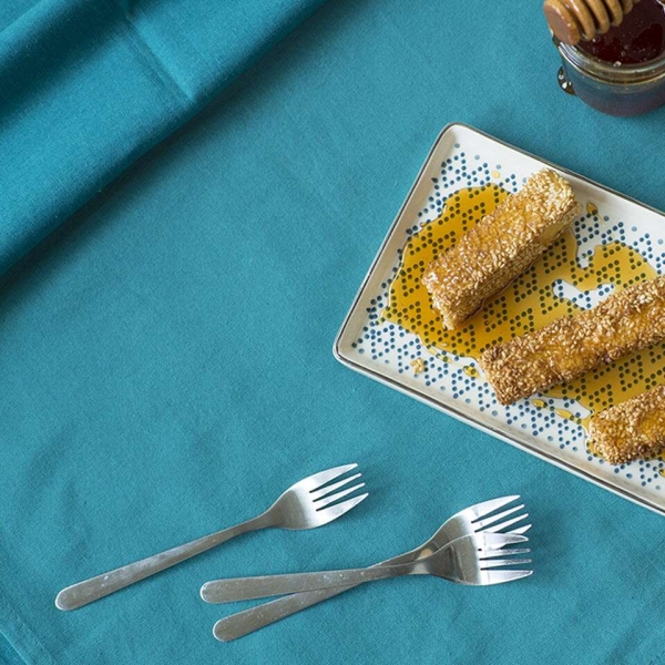 Crispy Sesame Feta Fingers with Honey
