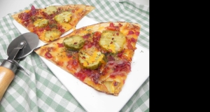 Garlicky Bacon and Pickle Pizza