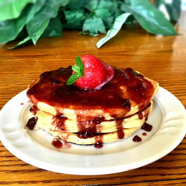 Light and Airy Peanut Butter Pancakes