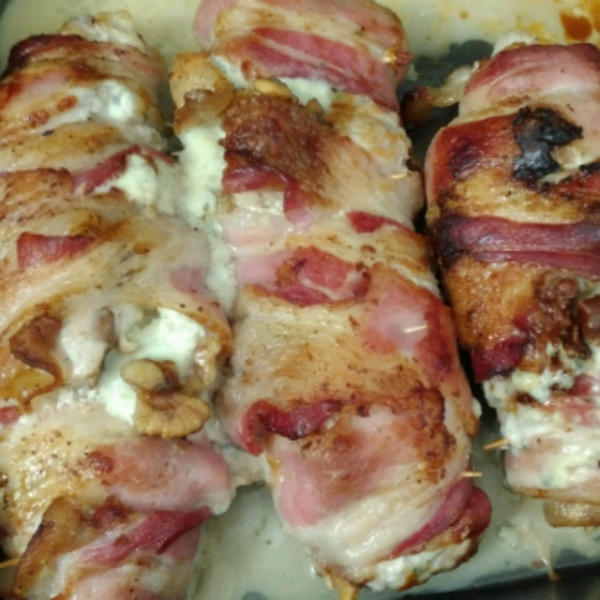 Chicken Walnut Cheese Wrapped in Bacon