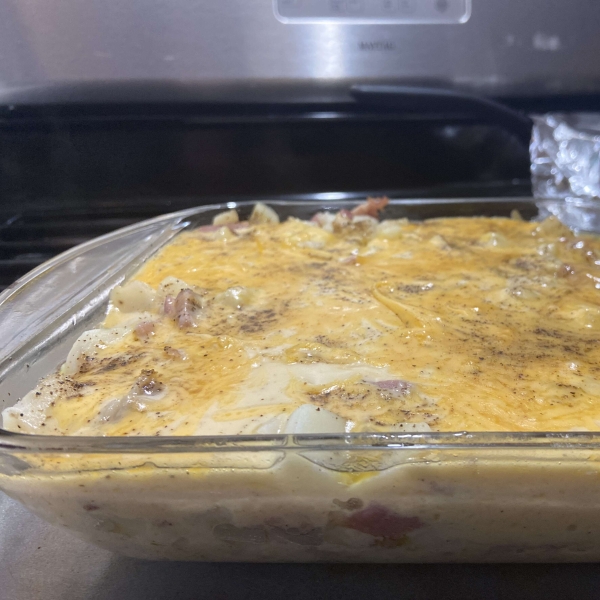 Leftover Ham -n- Potato Casserole