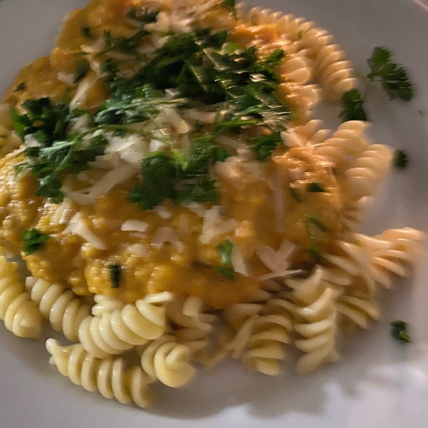 Butternut Squash Walnut Parmesan Pasta