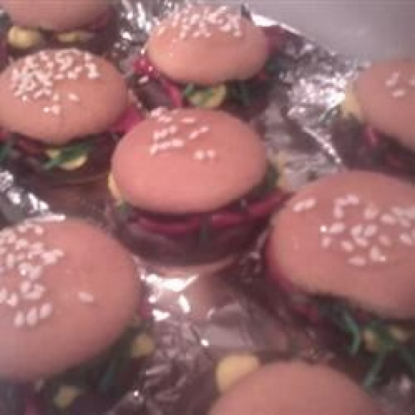No Bake Deluxe Hamburger Cookies