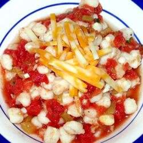Hominy with Chiles and Tomatoes