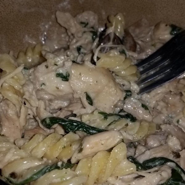 Pasta Shells with Portobello Mushrooms and Asparagus in Boursin Sauce