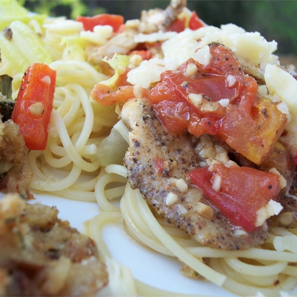 Tilapia and Mizithra Pasta