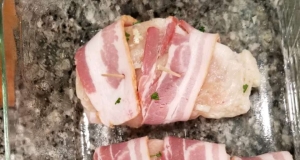 Gorgonzola-Stuffed Chicken Breasts Wrapped in Bacon
