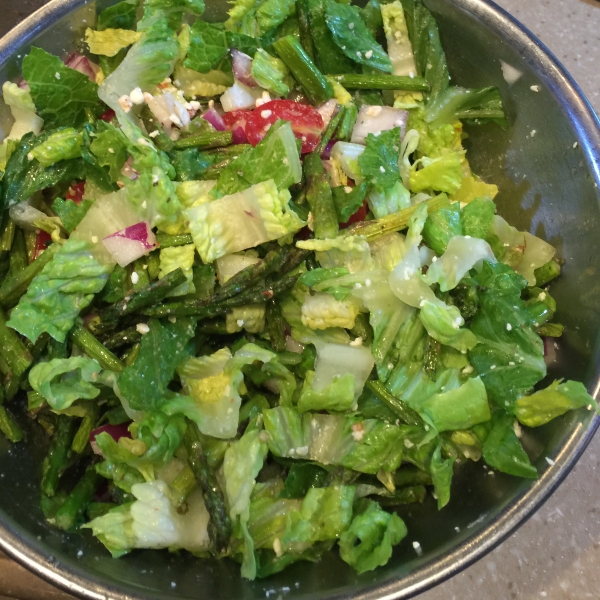 Roasted Asparagus Salad with Feta Cheese