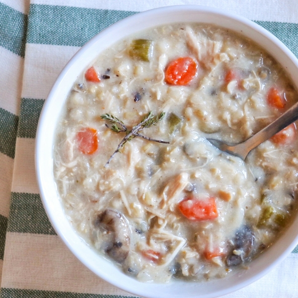Slow Cooker Chicken Stew with Wild Rice