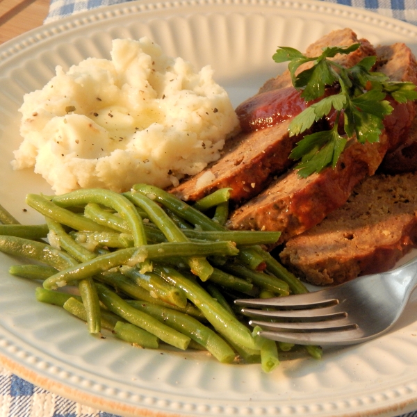 Low-Fat Slow Cooker Glazed Meatloaf