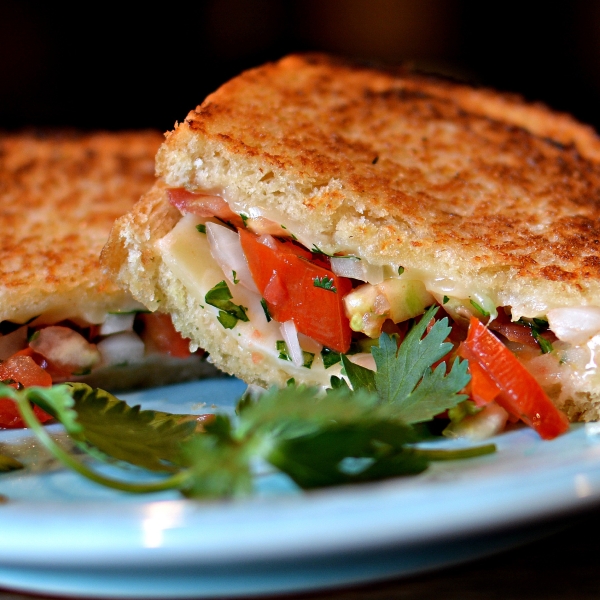Pico De Gallo Grilled Cheese Sandwich