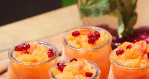 Red Apricot and Sparkling Wine Granita