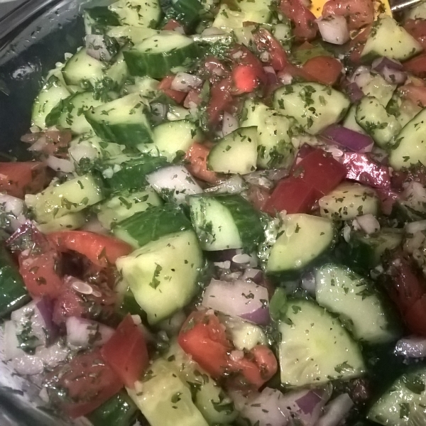 Israeli Tomato and Cucumber Salad