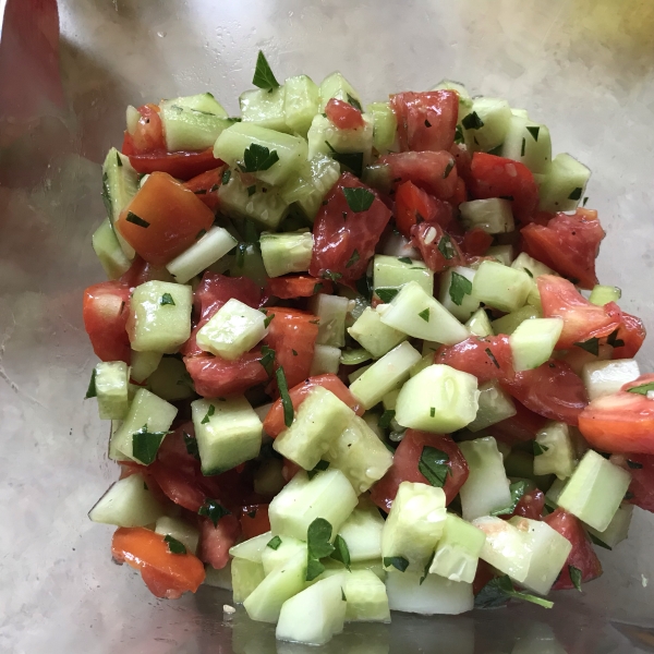 Israeli Tomato and Cucumber Salad