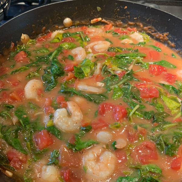Cajun Shrimp and Greens Soup