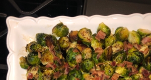 Glazed Brussels Sprouts with Bison Bacon