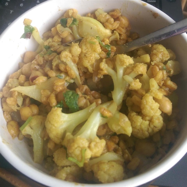 Cauliflower Chickpeas and Farro