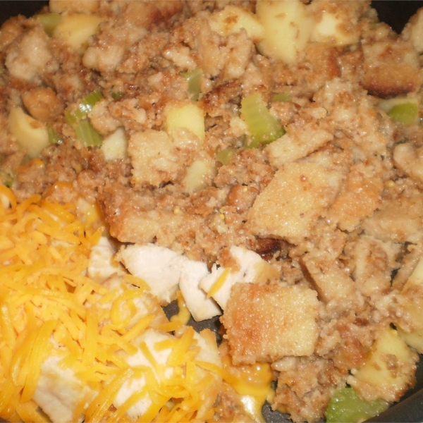 Skillet Chicken and Apple Stuffing