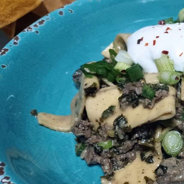 Ground Beef Stroganoff Noodles