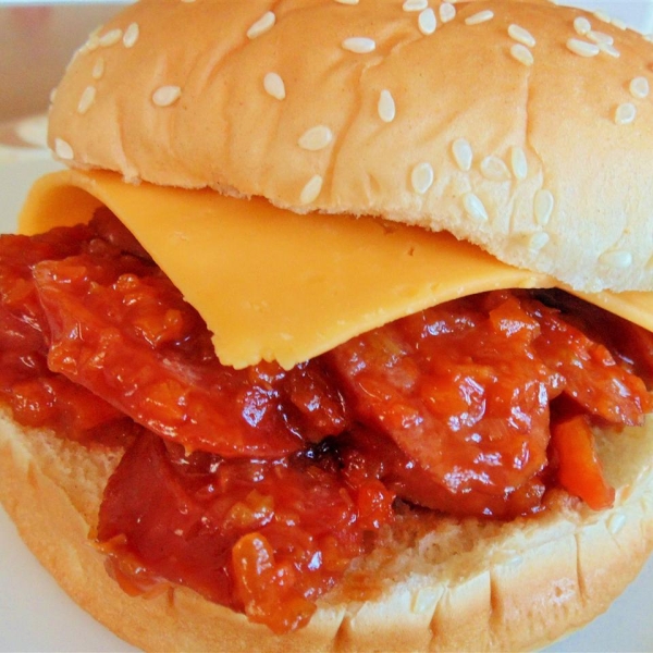 Saucy Smoked Sausage Sandwich