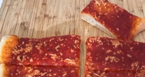 Rhode Island-Style Pizza Strips aka Bakery Pizza