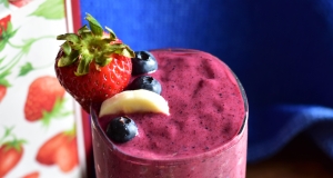 Red, White, and Blue Fruit Smoothie
