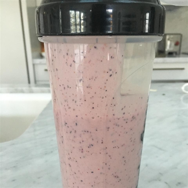 Red, White, and Blue Fruit Smoothie