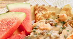 Shrimp and Scallop Crepes