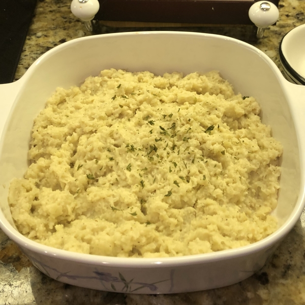 Parmesan Garlic Cauliflower Mash
