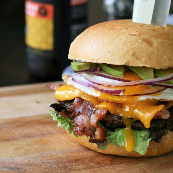 Bacon, Egg, and Avocado Burgers
