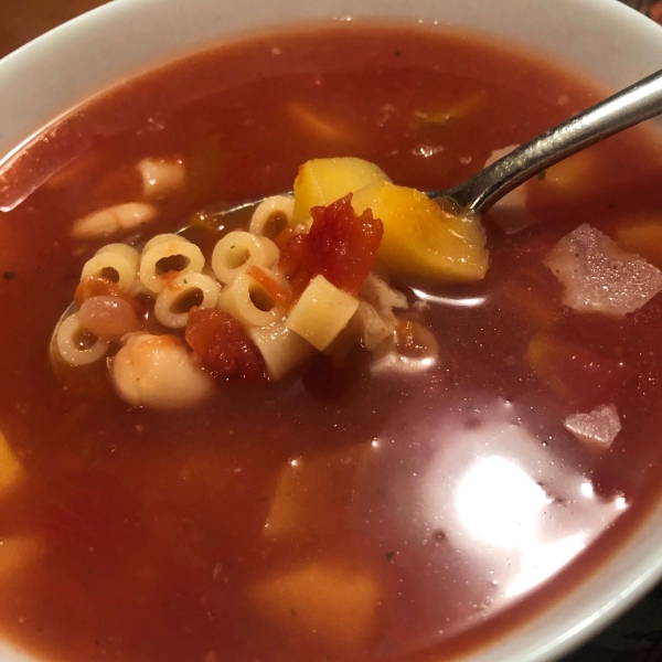 Pasta Fagioli Soup with Bacon