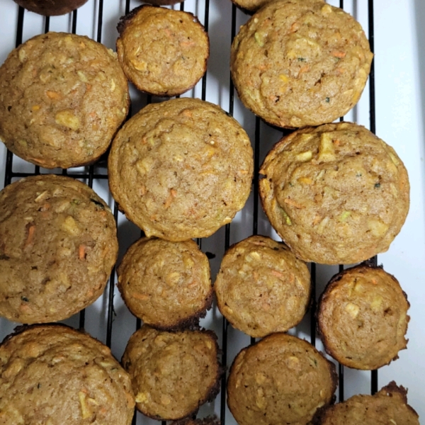 Carrot, Apple, and Zucchini Muffins