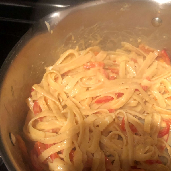 Fettuccine with Sweet Pepper-Cayenne Sauce