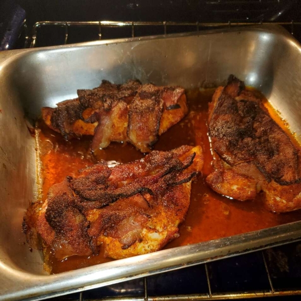 Bacon-Wrapped Chicken in the Oven