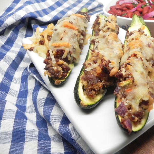 Sausage-Stuffed Zucchini Boats