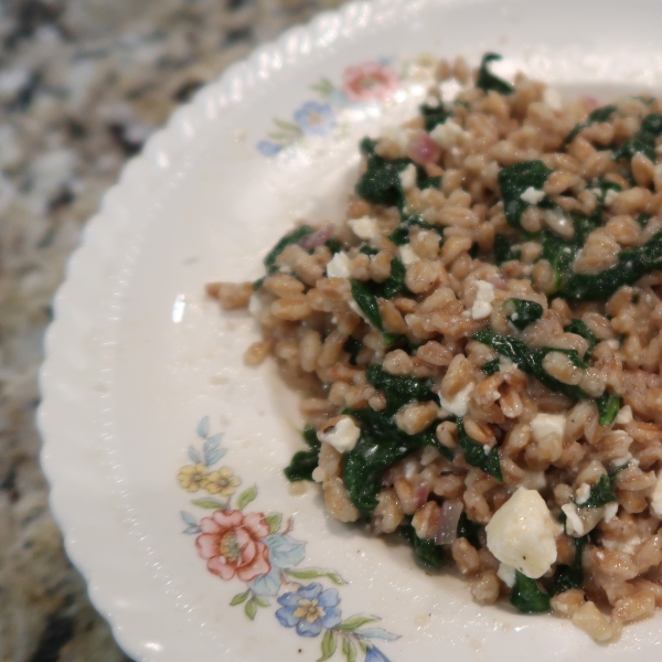 Healthy Warm Farro Salad