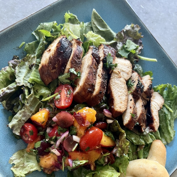 Grilled Chicken with Peach Salsa