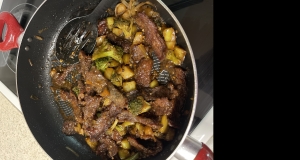 Mongolian Beef and Spring Onions