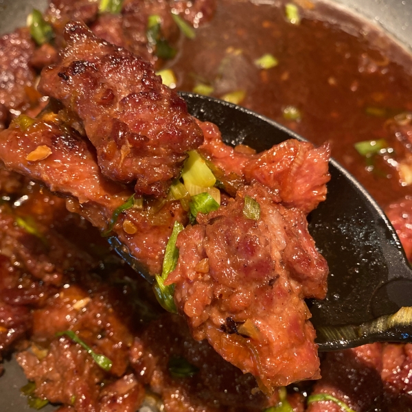 Mongolian Beef and Spring Onions