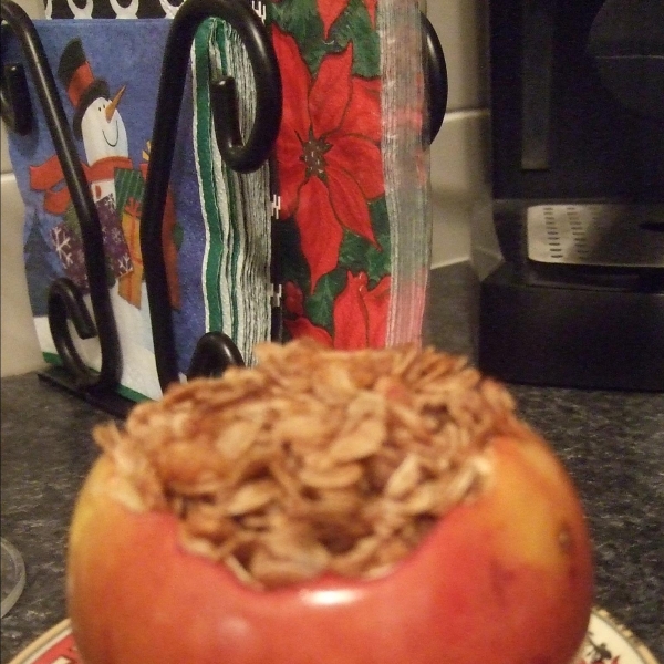 Baked Apples with Oatmeal Filling