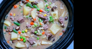 Slow Cooker Beef, Barley, and Mushroom Stew