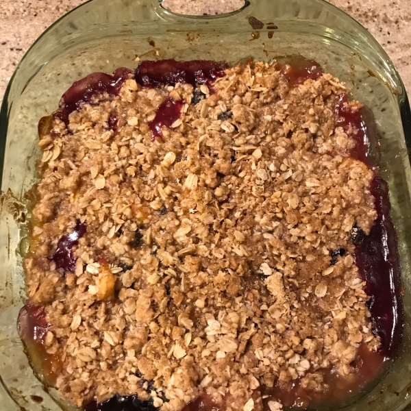 Blueberry and Peach Crisp