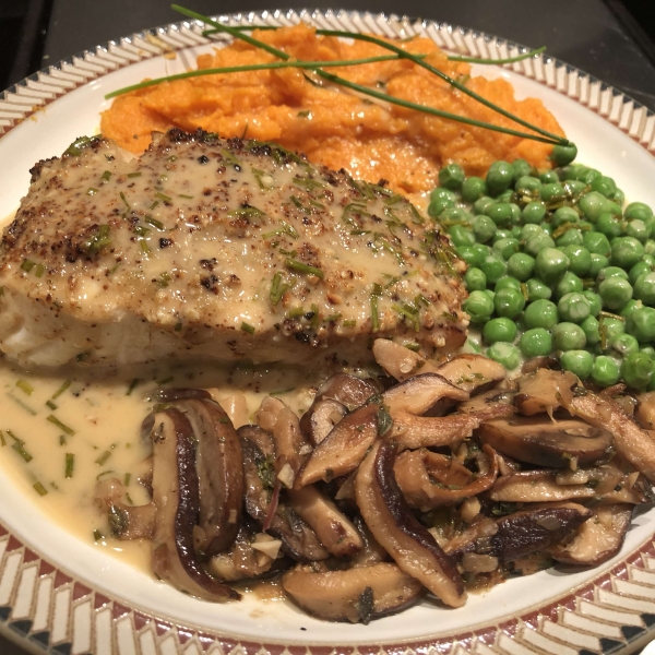 Almond-Crusted Halibut Crystal Symphony