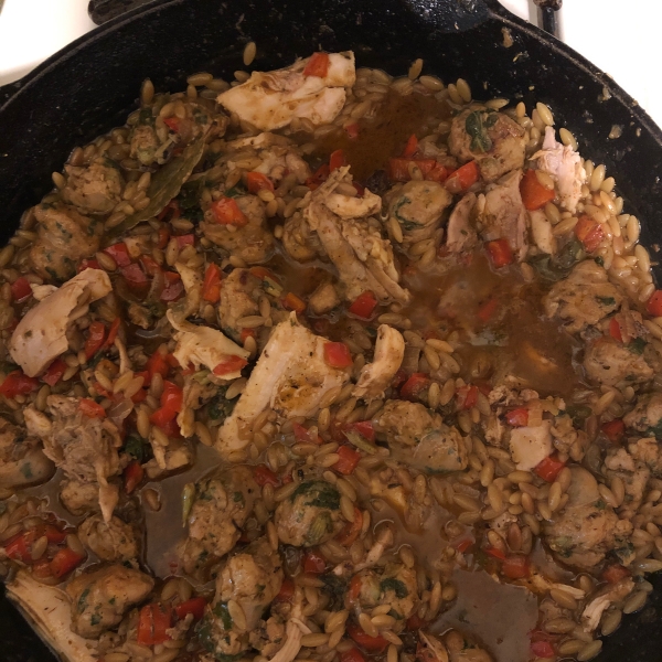 Risotto with Chicken, Sausage, and Peppers