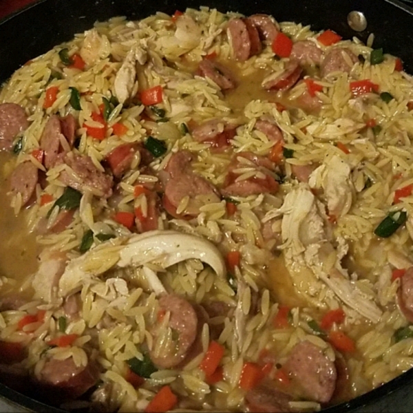 Risotto with Chicken, Sausage, and Peppers