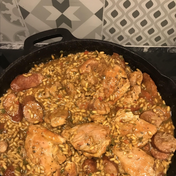 Risotto with Chicken, Sausage, and Peppers