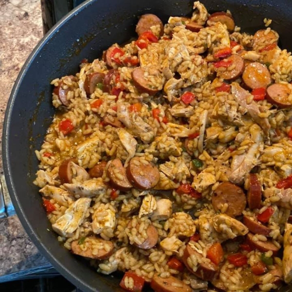 Risotto with Chicken, Sausage, and Peppers